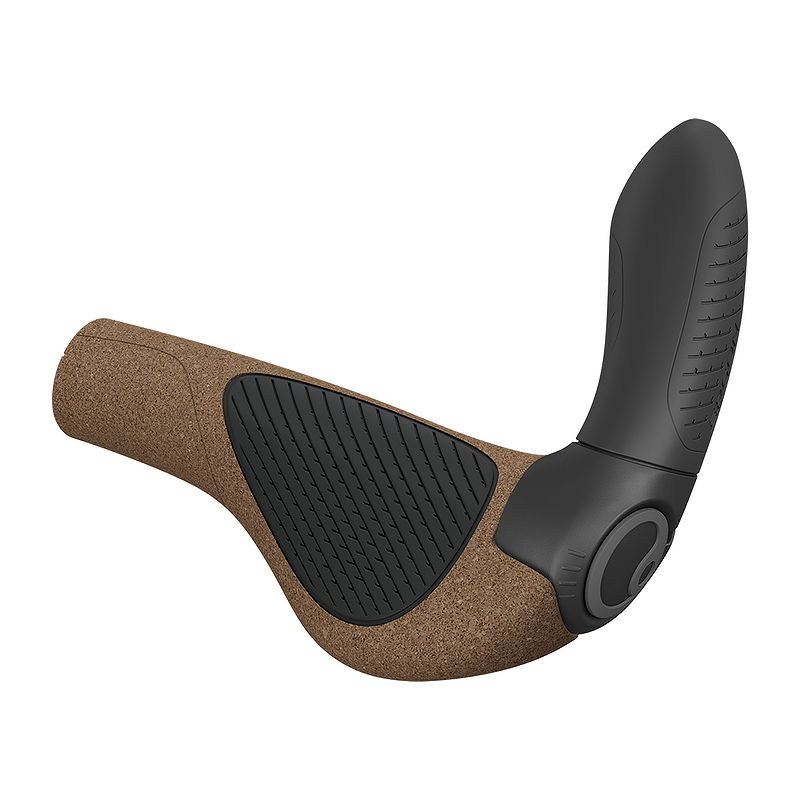 Ergon Lenkergriff GP4 Evo-S Bio Kork mit Bar Ends kork/schwarz Small lang/lang regular