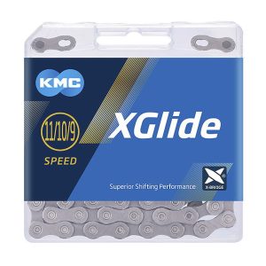 KMC Fahrrad Kette X-Glide 9/10/11-fach grau 126 Glieder, 1/2" x 11/128"