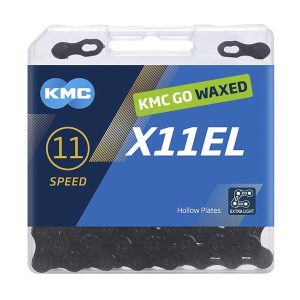 KMC Fahrrad Kette X11EL BlackTech WAXED 11-fach blacktech 118 Glieder, 1/2" x 11/128"