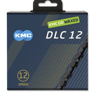 KMC Fahrrad Kette DLC12 WAXED 12-fach schwarz 126 Glieder, 1/2" x 11/128"