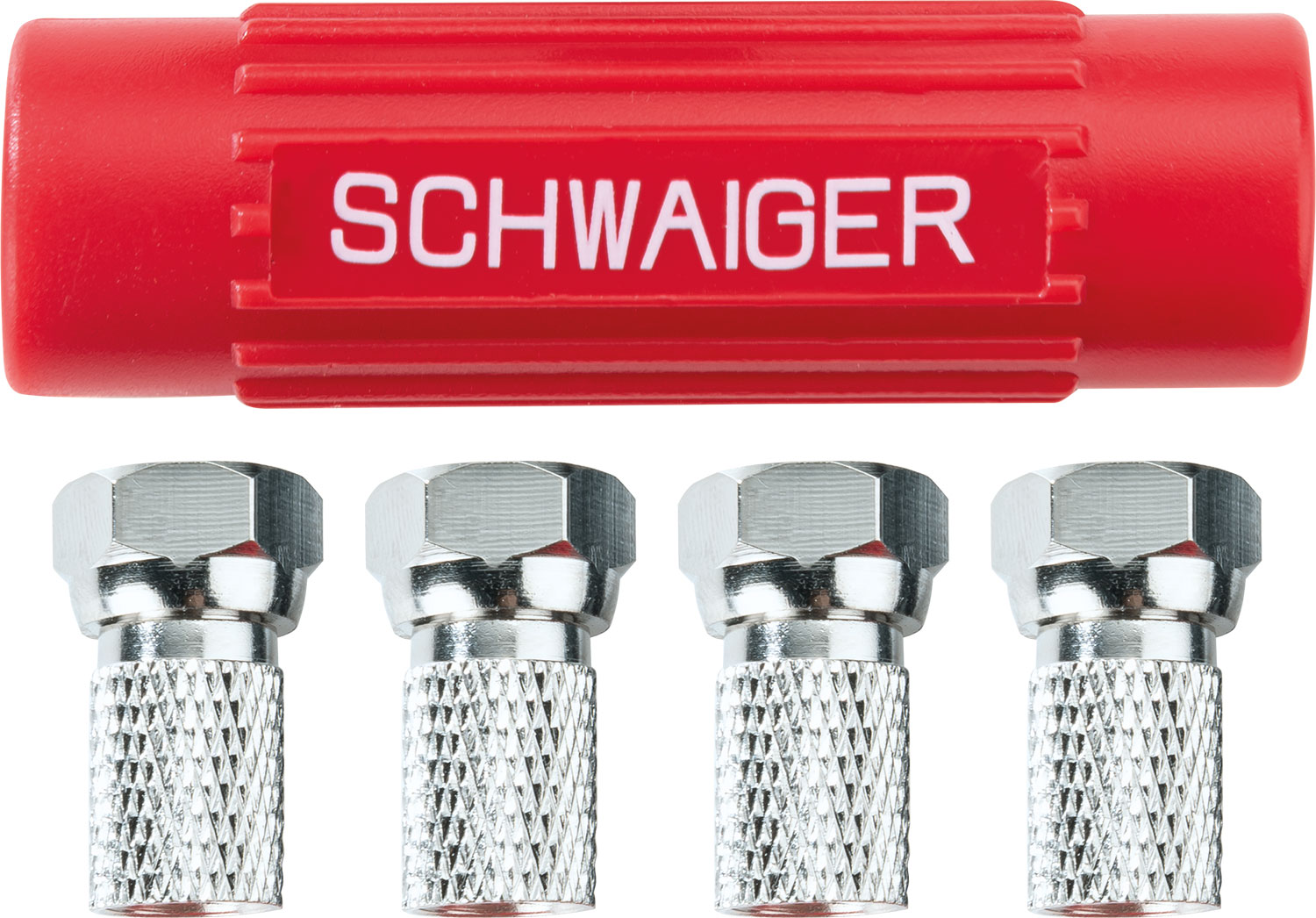 Schwaiger ADH14 satz von 4 F-Stecker mit Aufdrehhilfe