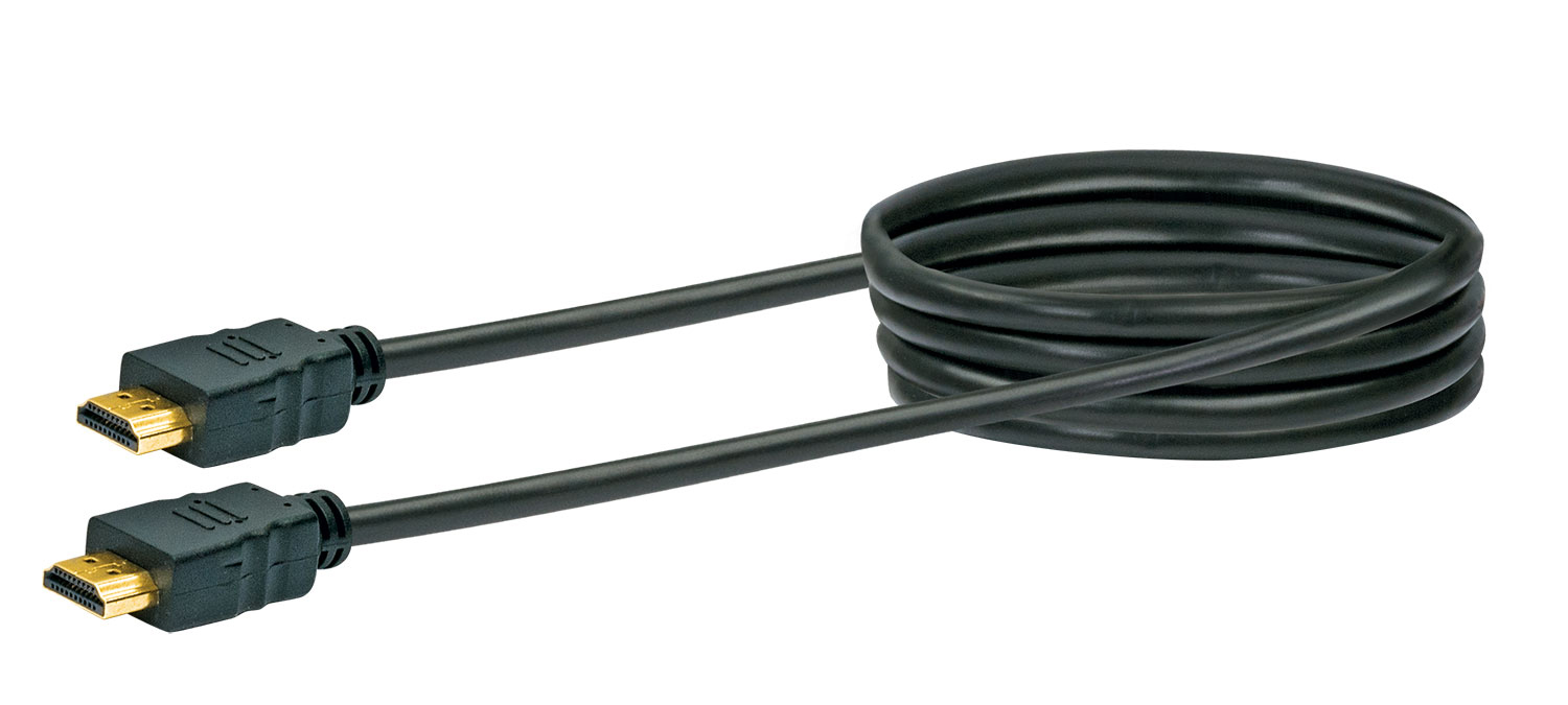 Schwaiger HDM0150 1,5 Meter Schwarzes High Speed HDMI-Kabel mit Ethernet