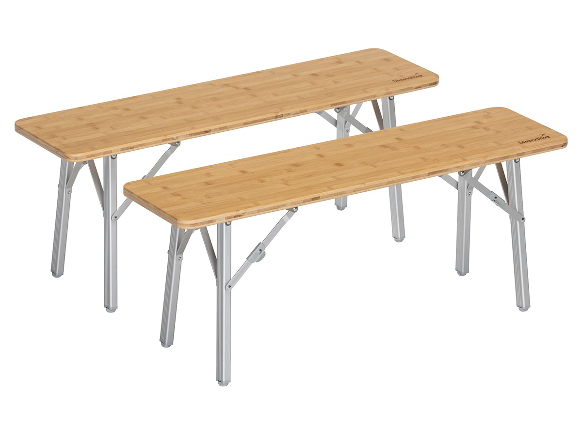 Skandika Tolja Bambus Sitzbank – Set von 2