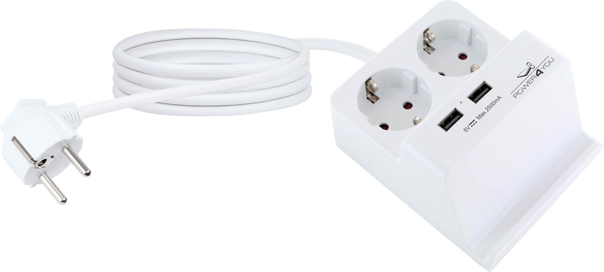 Schwaiger USB Tischsteckdose mit Smartphone Halterung