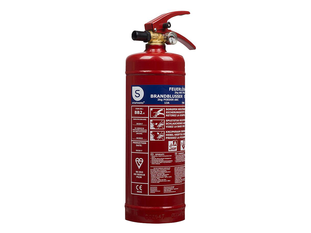 Smartwares 10.014.68 Pulver Feuerlöscher – 2 kg