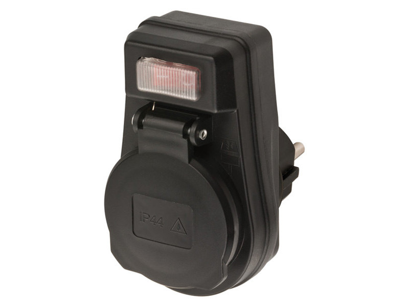 Steckdosenadapter EDS 10 IP44 mit Ein/Aus Schalter