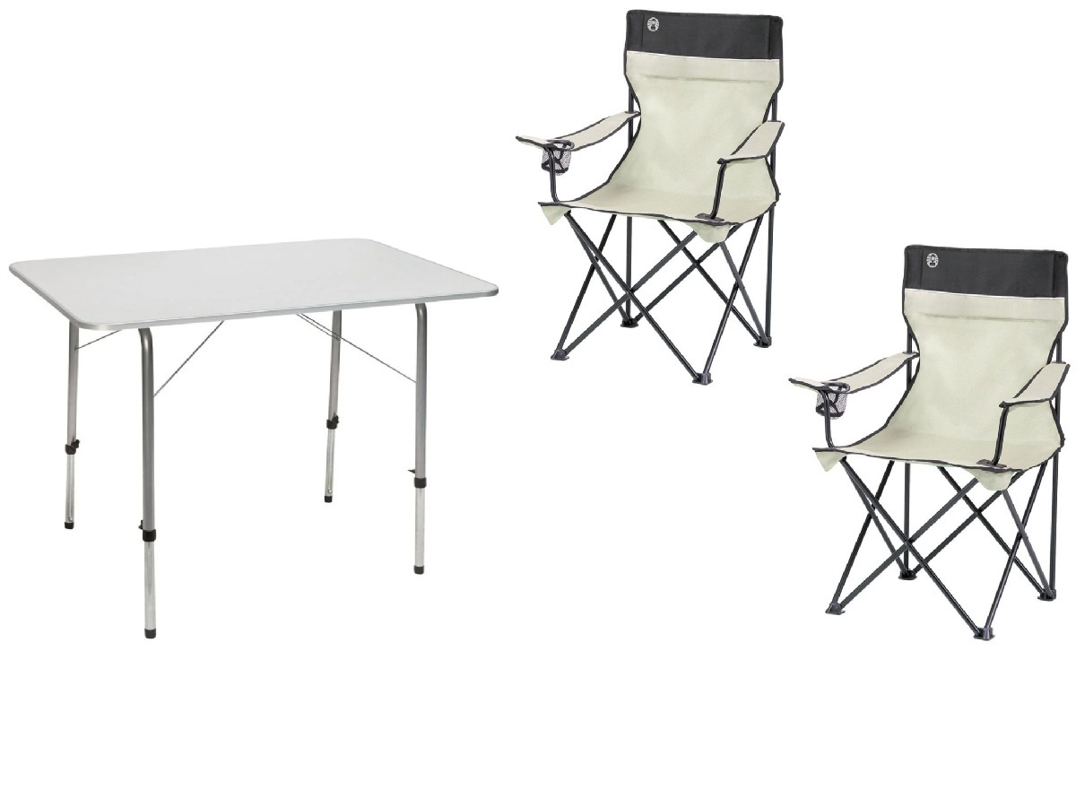 Zweite Chance Quad Chairs Faltstühle mit Klapptisch