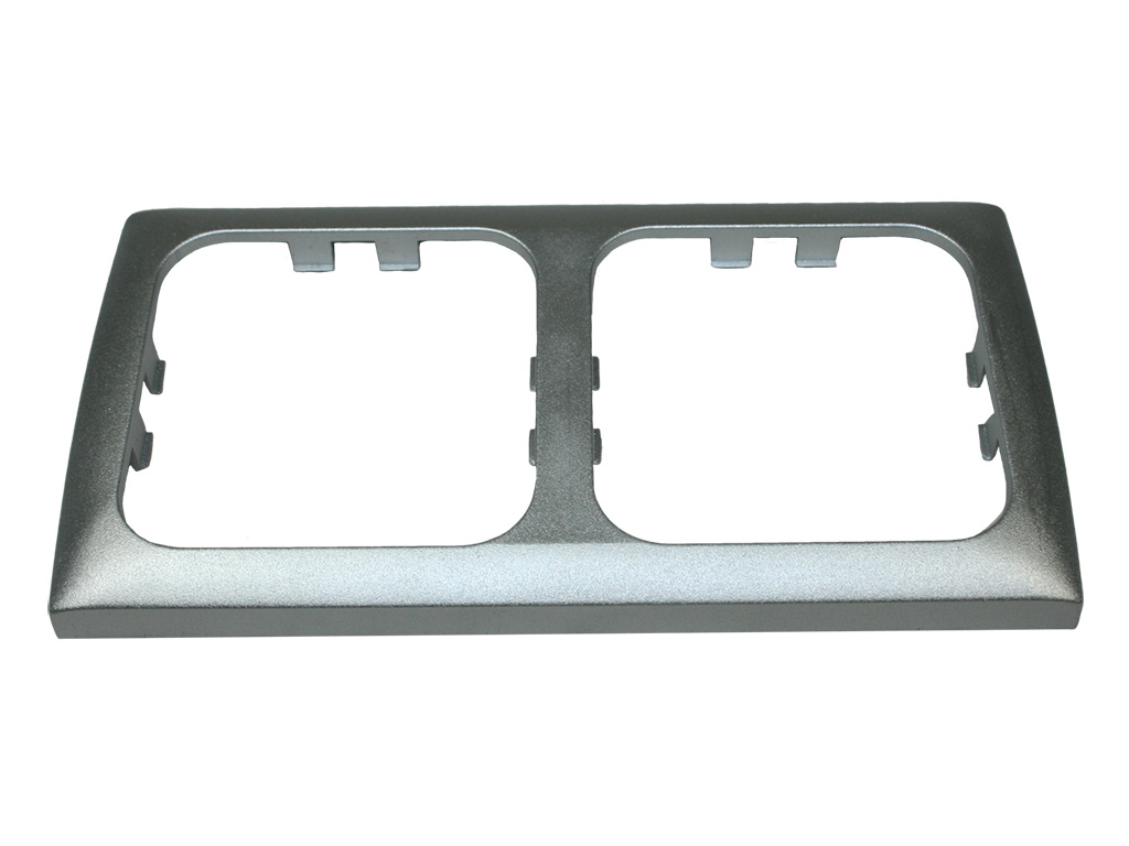 SilverC-line 2-fach Abdeckrahmen – Silver