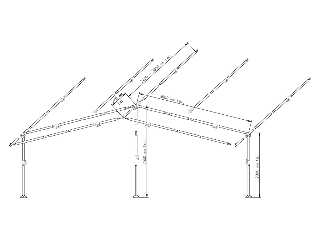 Zweite Chance Piper Vorzelt Gestänge PowerGrip Aluminium 28 mm Größe 11 – 20