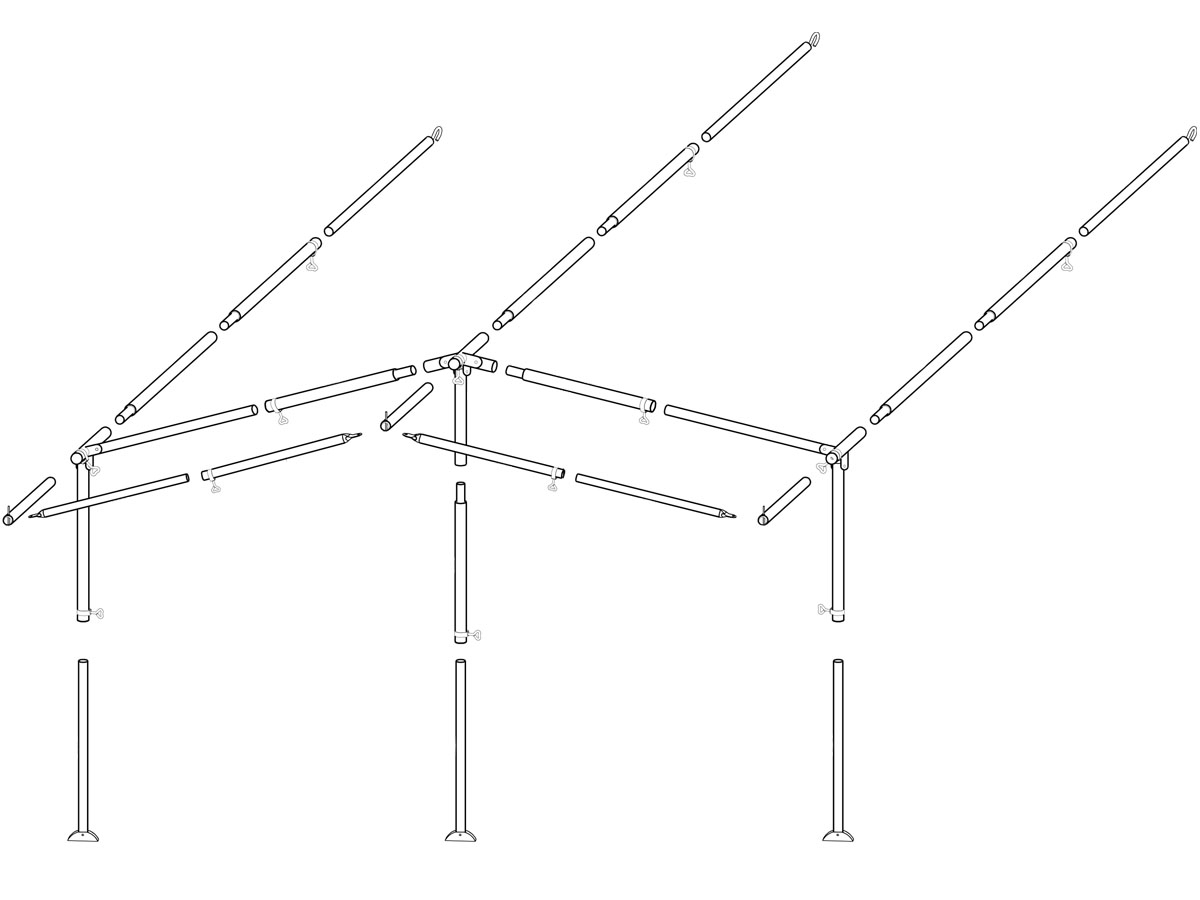 Vorzelt Gestänge Aluminium 28mm Größe 2 – 7