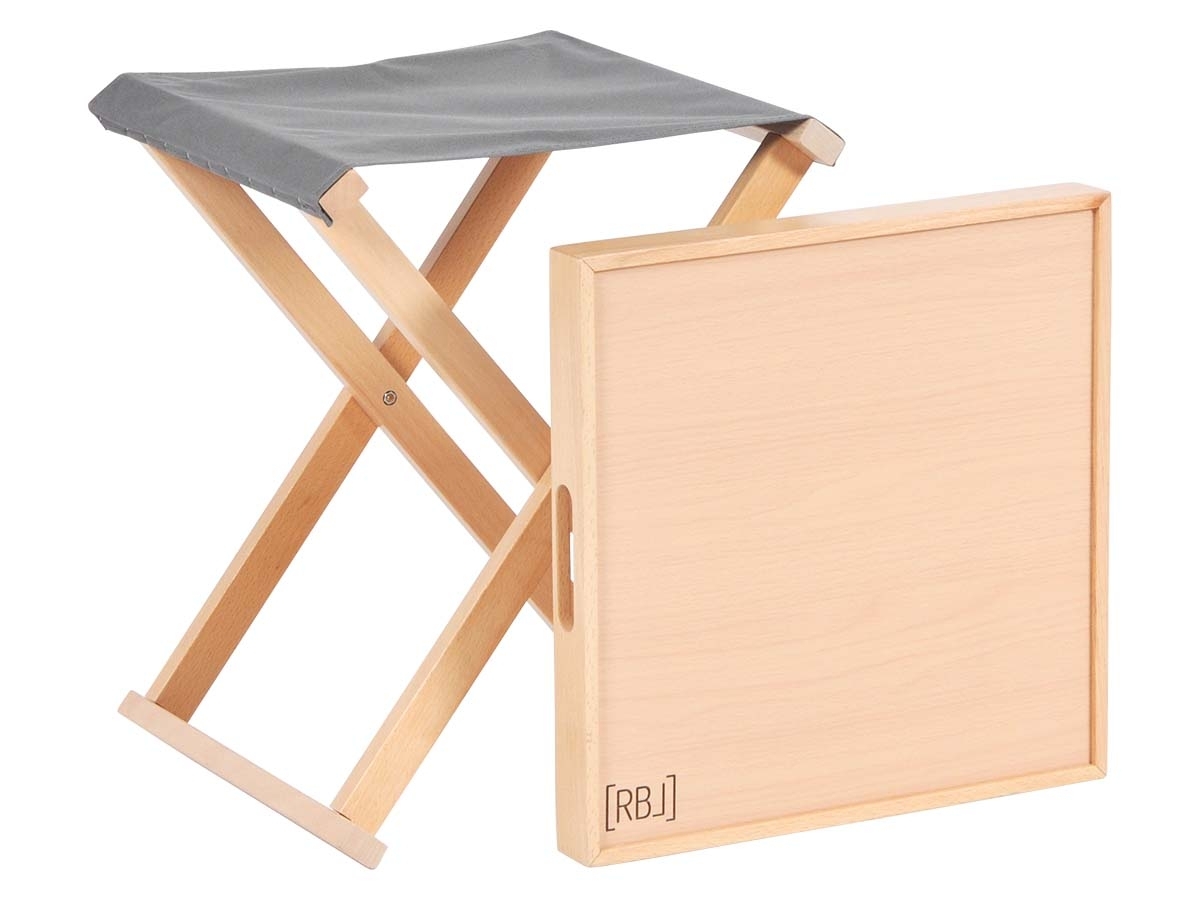 Rebel Outdoor grauer Hocker mit Tablett