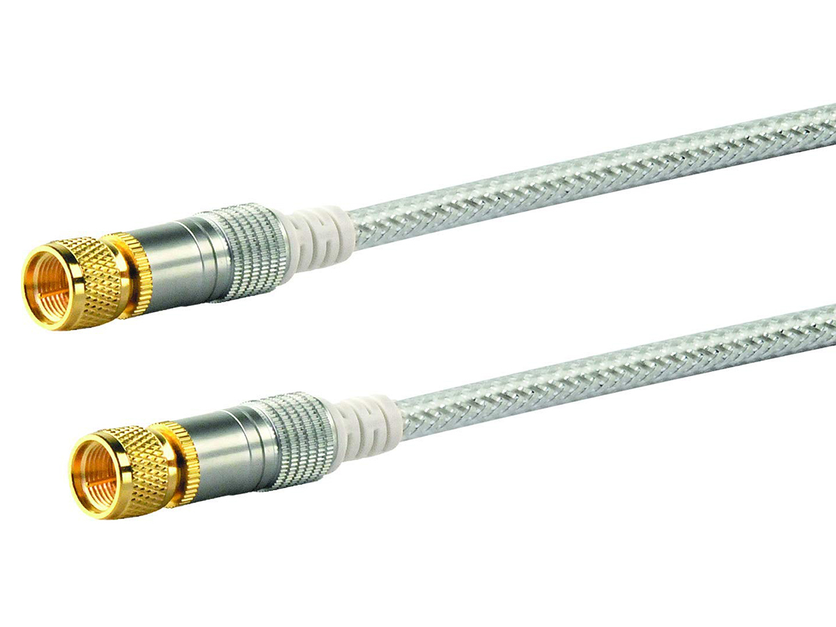 Schwaiger F-Stecker White Satellitenkabel – 1,5 meter