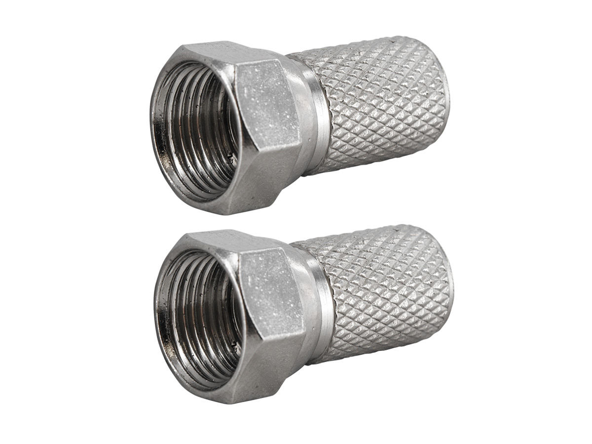 Schwaiger doppelter F-Stecker für Koaxialkabel – Ø 8 mm