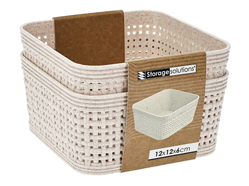 Storage Solutions 2-teiliges Aufbewahrungskorb-Set – 0,90 Liter