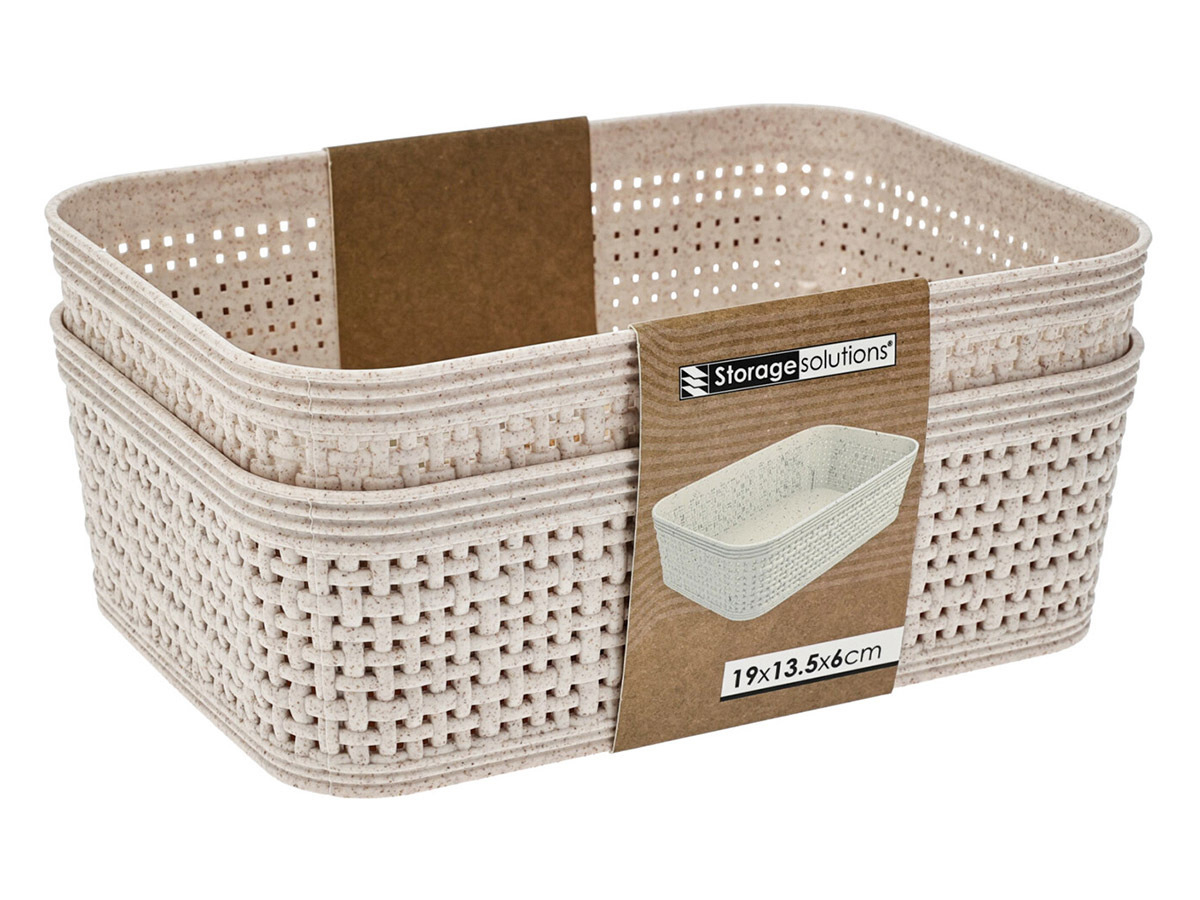 Storage Solutions 2-teiliges Aufbewahrungskorb-Set – 1,55 Liter
