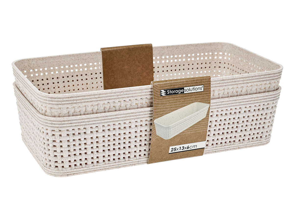 Storage Solutions 2-teiliges Aufbewahrungskorb-Set – 1,95 Liter