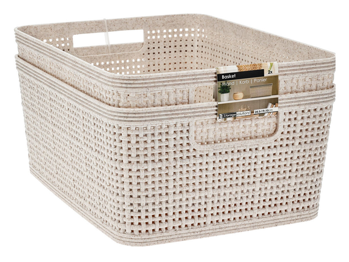 Storage Solutions 2-teiliges Aufbewahrungskorb-Set – 4,65 Liter