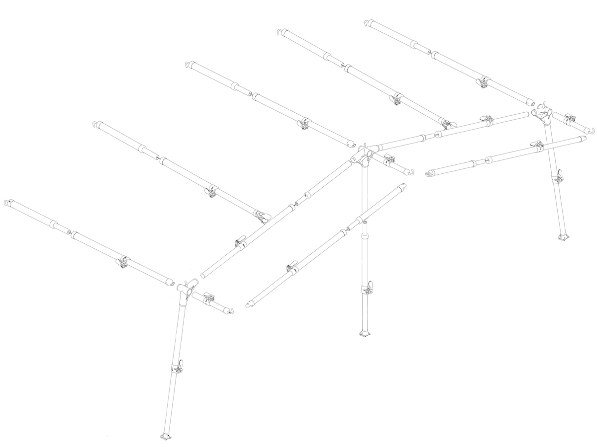 Ventura Standard 250 IXL Fibermax G18 Vorzeltgestänge