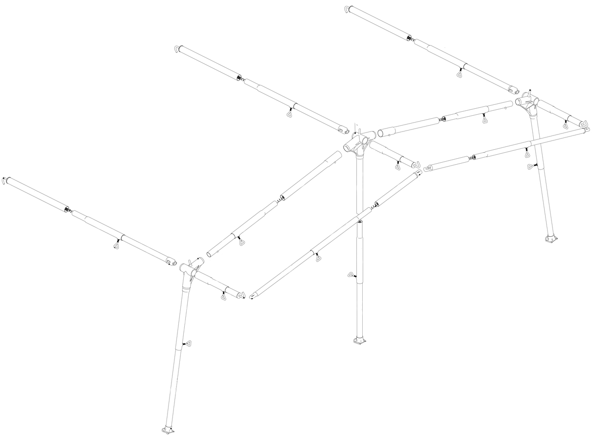 Ventura Standard 250 Prenox G14 – G16 Vorzeltgestänge