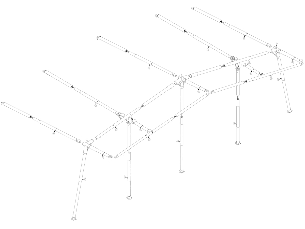 Ventura Standard 250 Prenox G19 – G20 Vorzeltgestänge