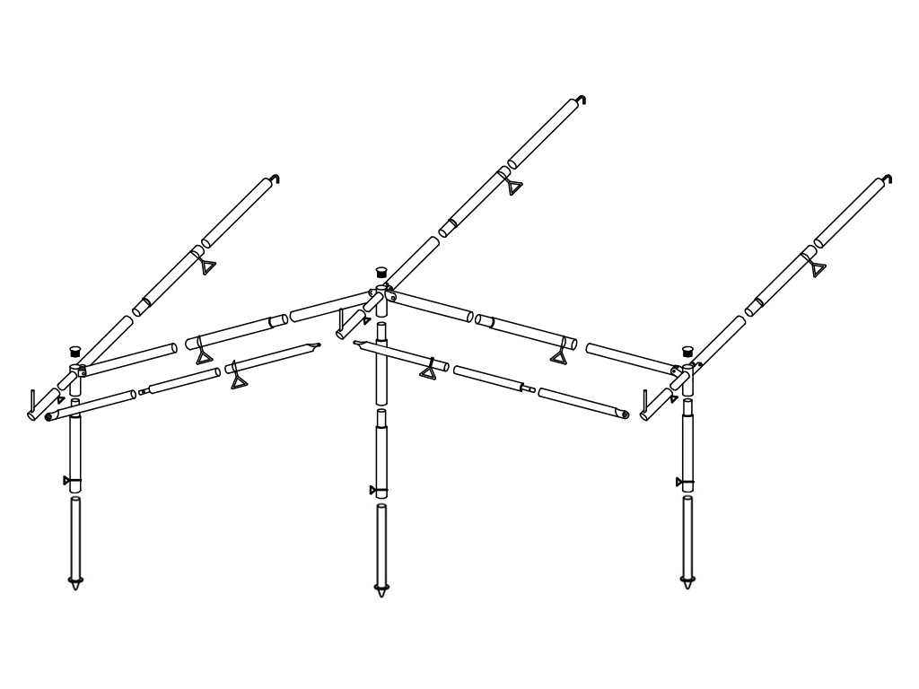 Vorzelt Gestänge Aluminium 28mm Größe 8 – 10
