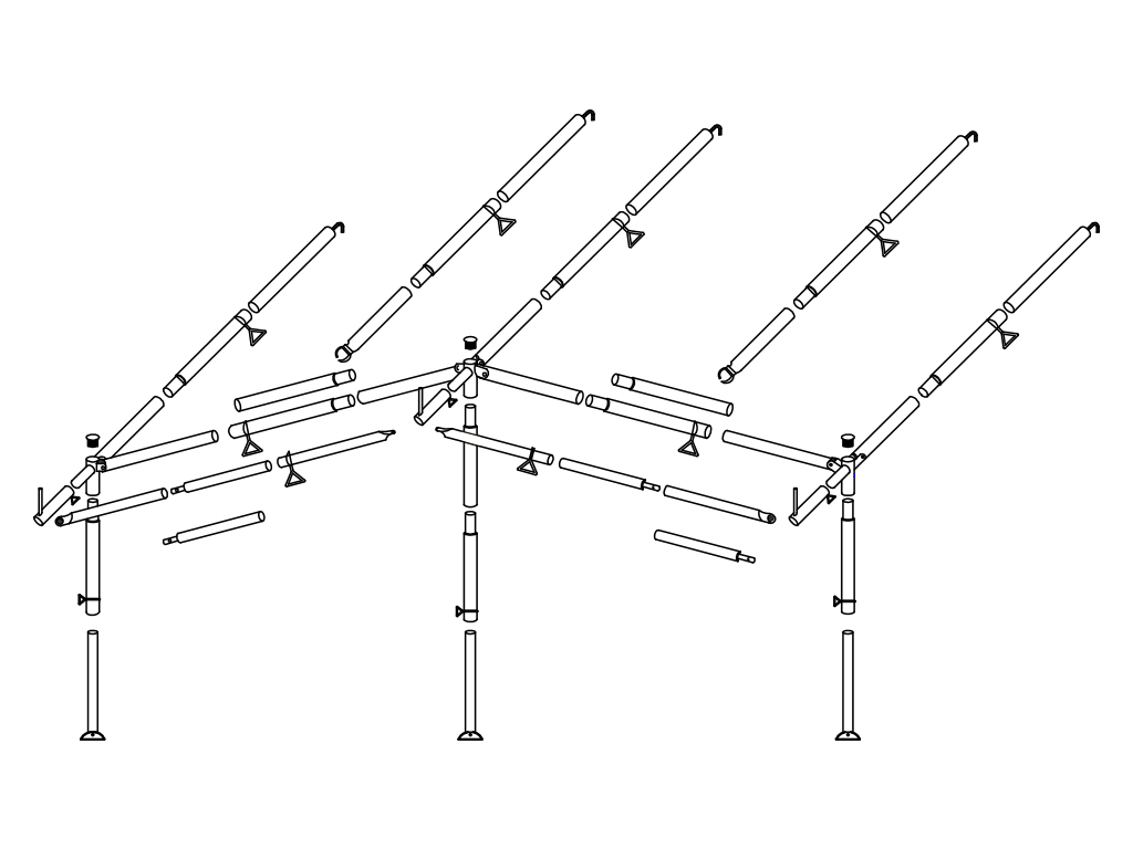 Vorzelt Gestänge Aluminium 28mm Größe 11 – 20