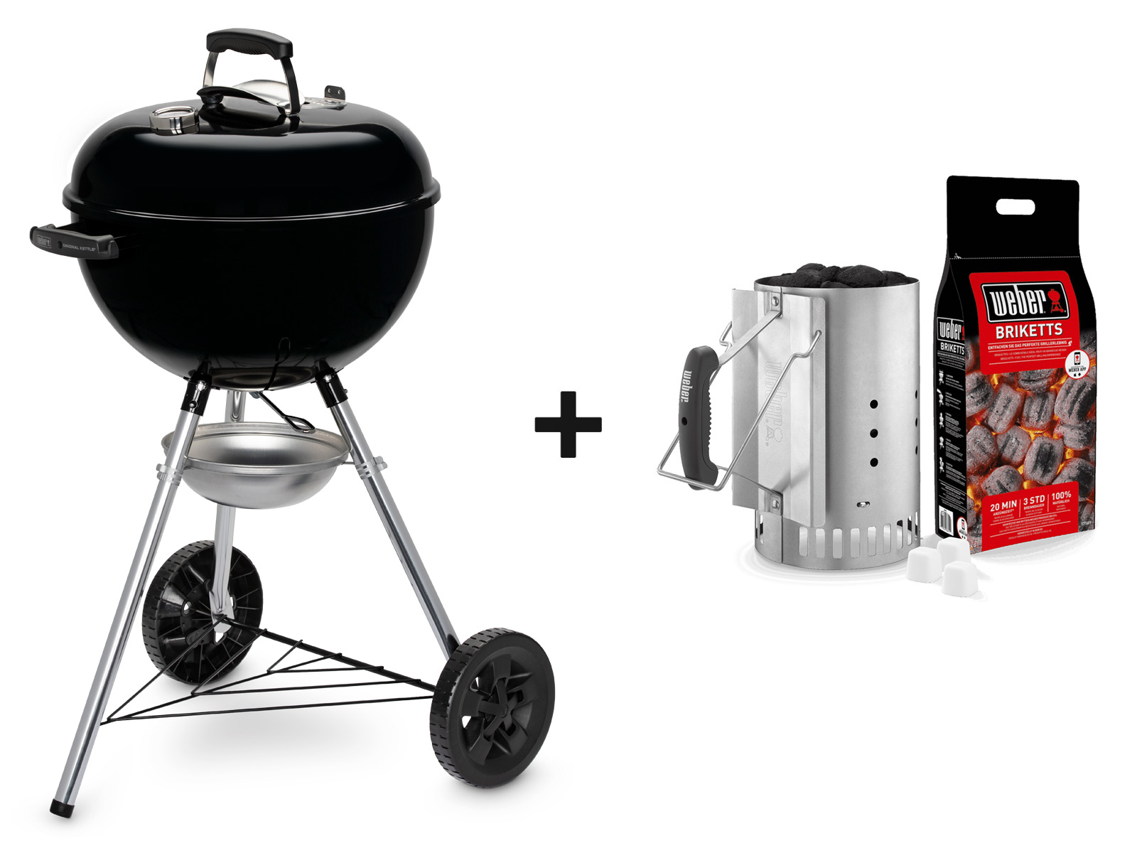 Weber Original Kettle E-4710 Holzkohlegrill inklusive Starterset