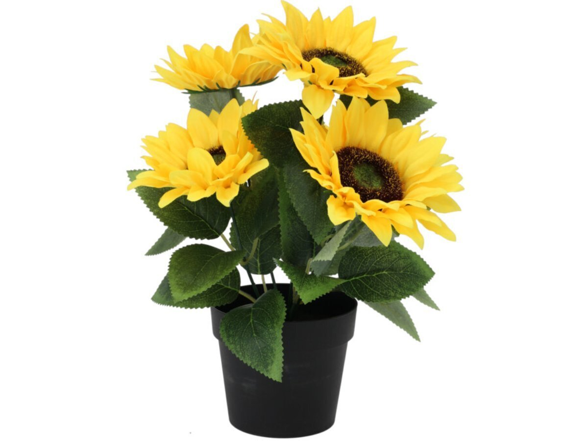 Sonnenblume im Topf 28 cm Kunstpflanze